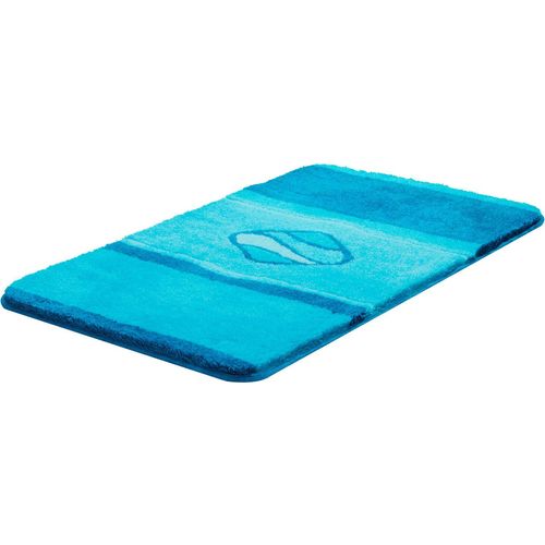 Badematte GRUND Gr. 4, blau (türkis), rechteckig (70cm x 120cm),, Badematten