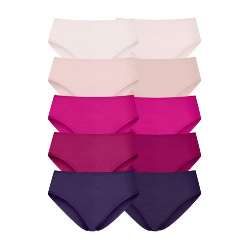 Jazz-Pants Slips PETITE FLEUR, Damen, Gr. 32/34, lila (beere), Obermaterial: 95% Baumwolle, 5% Elasthan, unifarben, körpernah, Unterhosen, aus elastischer Baumwolle