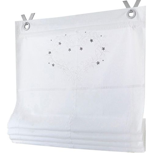 Raffrollo HEINE HOME Gr. 2, weiß, B:60cm H:140cm, Raffrollos