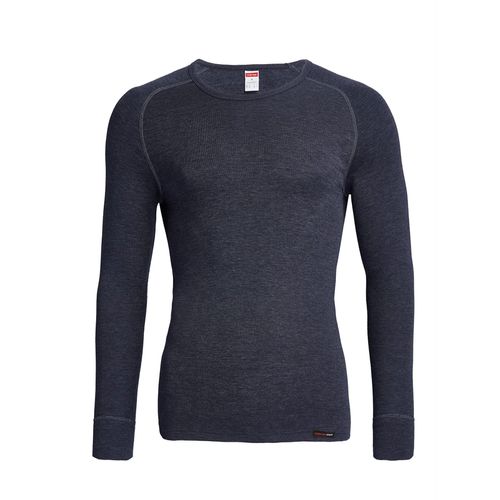 Unterziehshirt CONTA, Herren, Gr. 7, Normalgrößen, blau (marine, geringelt), 75% Baumwolle, 25% Polyester, Rundhals, Langarm, Unterhemden