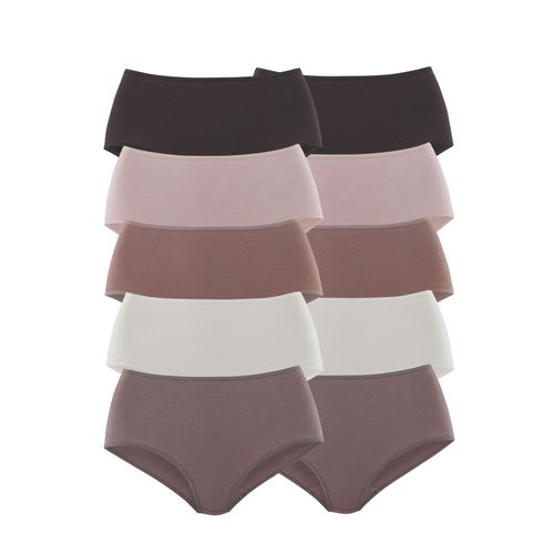 Taillenslip PETITE FLEUR, Damen, Gr. 44/46, beige (pastell), Single Jersey, Obermaterial: 95% Baumwolle, 5% Elasthan, unifarben, körpernah, Unterhosen, aus elastischer Baumwolle