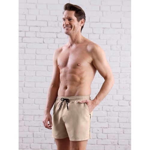 Badeshorts FEEL GOOD, Herren, Gr. 6, Normalgrößen, beige, Polyester, Badehosen