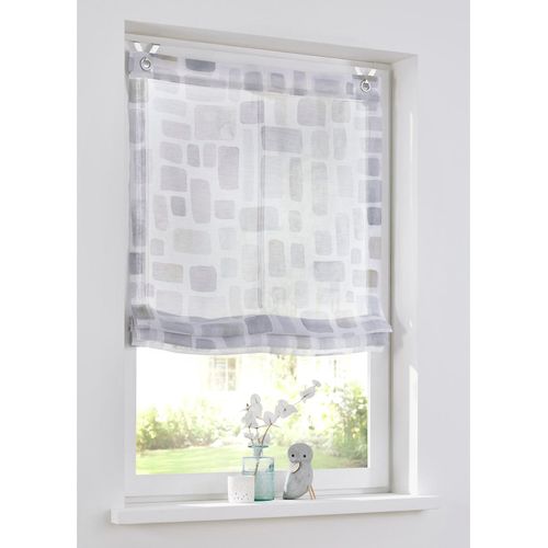 Raffrollo HEINE HOME Gr. 1, weiß (sanftes weiß, grau, taupe), B:45cm H:140cm, Raffrollos