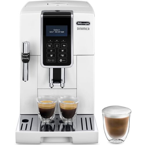 DE'LONGHI Kaffeevollautomat "Dinamica ECAM 350.35.SB", weiß, B:23,6cm H:34,8cm T:42,9cm, Kaffeevollautomaten, Sensor-Bedienfeld