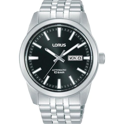 Automatikuhr LORUS, silberfarben, Armbanduhren, Herren, Armbanduhr, Herrenuhr, Mechanische Uhr, Edelstahlarmband, analog, Tag