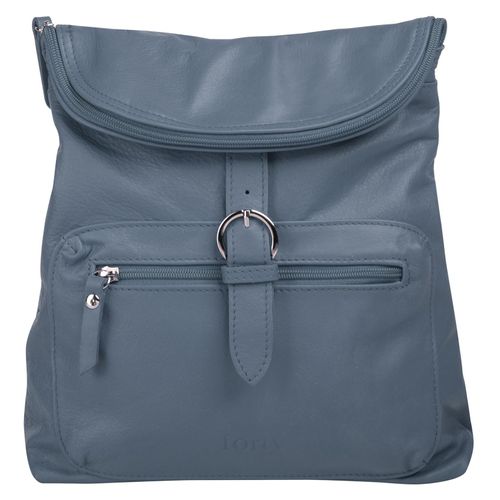 Cityrucksack FORTY, Gr. B/H/T: 28cm x 30cm x 8cm, onesize, blau, Rindsleder, Leder, casual, Rucksäcke, echt Leder, Made in Italy