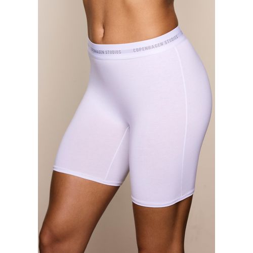 Boxer COPENHAGEN STUDIOS, Damen, Gr. L (40), weiß, Single Jersey, Obermaterial: 50% Modal (TENCEL), 45% Baumwolle, 5% Elasthan (LYCRA), unifarben, körpernah, Unterhosen Lange Unterhose, mit weichem Logobund