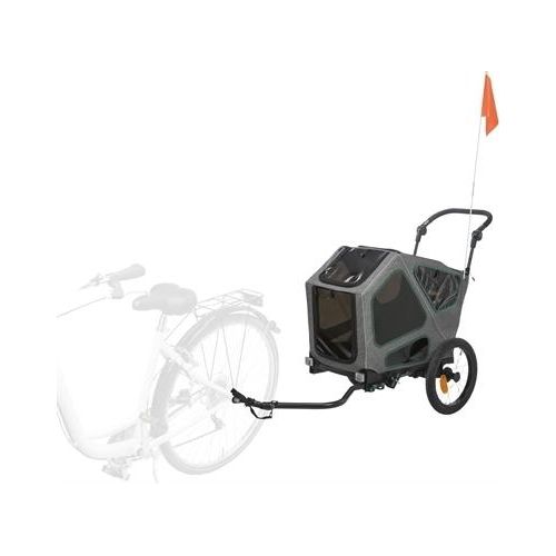 Trixie Fahrradanhänger Grau / Salbei