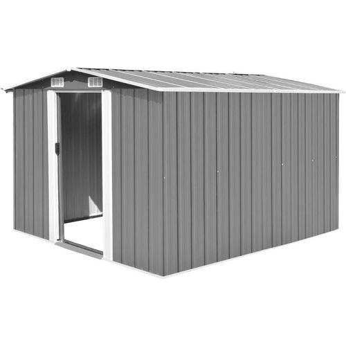 Gartenhaus 257x298x178 cm Metall Grau
