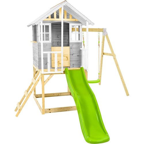 Zwerkules Valli 2 Kinder Stelzenhaus mit Rutsche und Schaukel Holz
