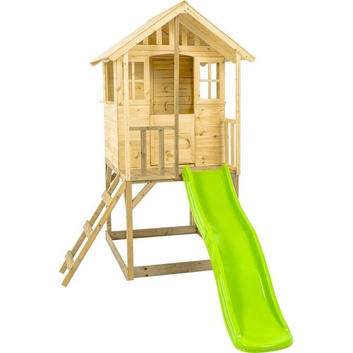 Zwerkules Villa 1 Kinder Stelzenhaus mit Rutsche Holz