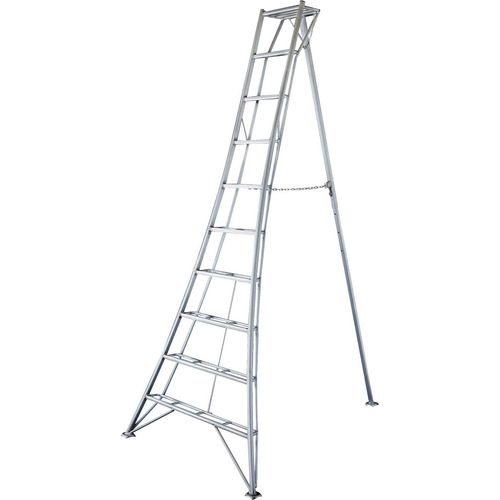 Vielzweckleiter NIWAKI, silber (silberfarben), B:147cm H:300cm, Aluminium, Leitern, Gartenleiter, gleicht Unebenheiten im Gelände aus