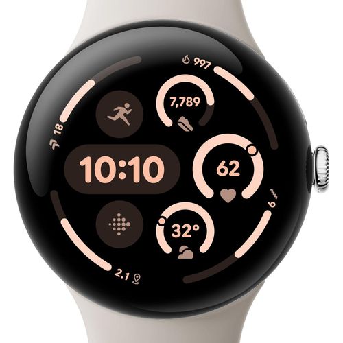 Google Pixel Watch 3 45mm Silber Smartwatch