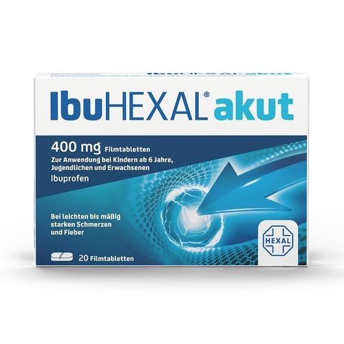 IbuHEXAL® akut 400 mg - Ihr Ibuprofen für die Hausapotheke 20 St
