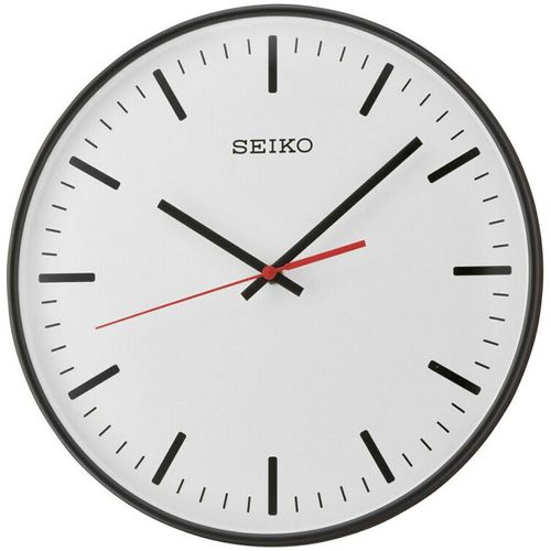 Wanduhr SEIKO, schwarz, Wanduhren, Ø 29,5cm, Quarzuhr, Wohnzimmer, Esszimmer, Arbeitszimmer, Küche