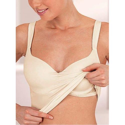BH-Hemd VIANIA, Damen, Gr. 90, Cup D, beige (champagner), 90% Polyamid, 10% Elasthan, BHs
