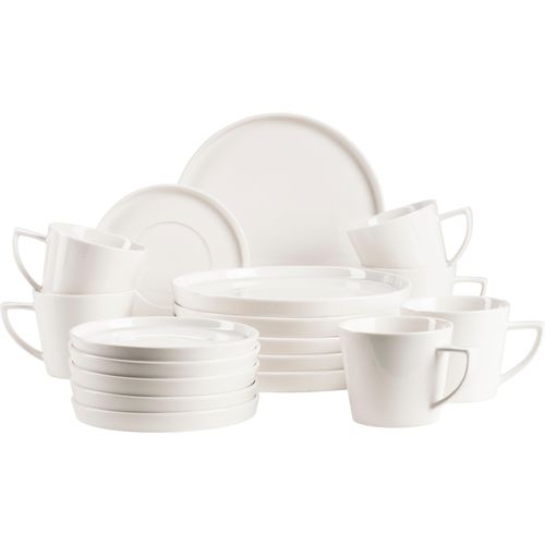 Kaffeeservice MÄSER "SITA, Kaffeeservice, Porzellan", weiß, 18 tlg., Porzellan, Geschirr-Sets, Geschirr-Set, Service