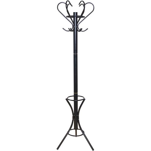 Kleiderständer, schwarz, H:178cm T:47cm Ø:47cm, Metall, HOFMANN LIVING AND MORE, Garderobenständer, Garderobenständer