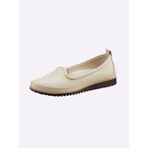 Slipper ANDREA CONTI, Damen, Gr. 38, beige (ecru), Glattleder, Leder, sportlich, Schuhe