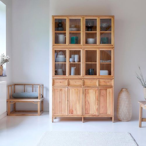 Doppelgeschirrschrank aus Mindiholz 120 cm Alex
