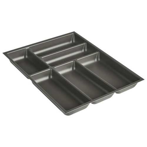 Nobilia Besteckeinsatz Youno , Schiefer , Kunststoff , 6 Fächer , 45x4.9x50 cm , Küchenzubehör, Besteckkästen