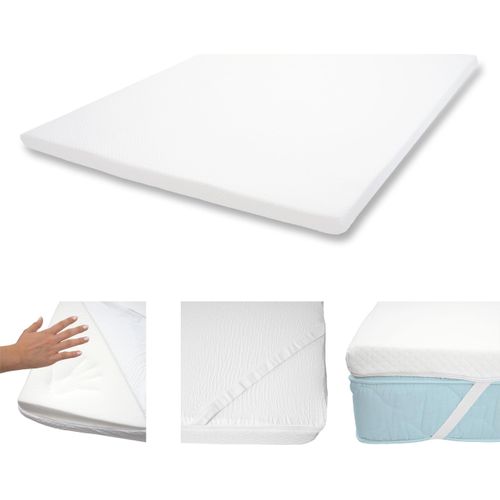 6cm Memoryfoam-Matratzentopper MCW-E63, Topper Matratzenauflage Matratzenschoner 180x200cm Viscoschaum