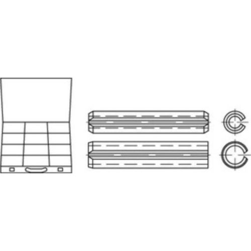 Artikel 82481 Sortimente DIN 1481 Federstahl Spannstift-Sortimente DIN 1481