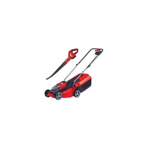 Rasenmäher-Laubbläser-Set GE-CM 3018 Li CL, 18Volt rot/schwarz, Li-Ionen Akku 3,0Ah
