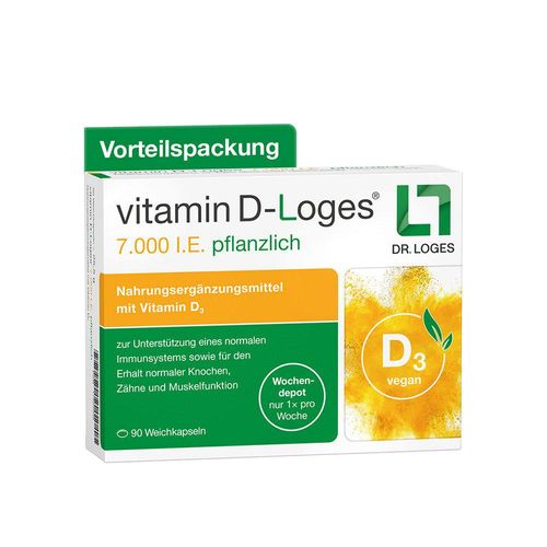 VITAMIN D-LOGES 7.000 I.E. pflanzlich Wochendepot 90 St