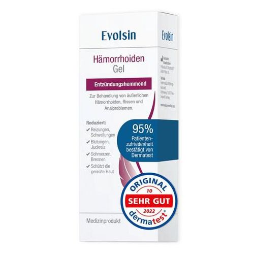 Evolsin Hämorrhoiden Gel - Hämorrhoiden Salbe auch bei Analfissuren 40 ml