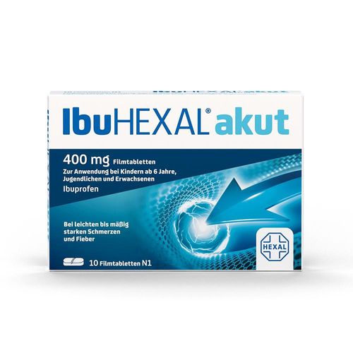IbuHEXAL® akut 400 mg - Ihr Ibuprofen für die Hausapotheke 10 St