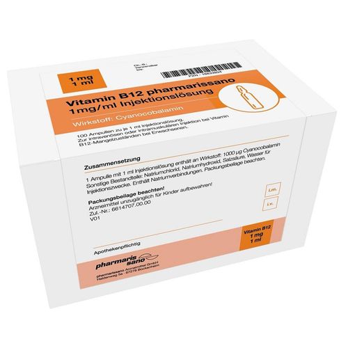 VITAMIN B12 PHARMARISSANO 1 mg/ml Inj.-Lsg.Amp. 100X1 ml
