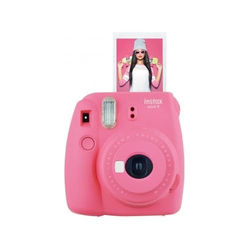 Fujifilm Instax Mini 9, Sofortbildkamera, Farbe Flamingo-Rosa mit Selfie-Spiegel