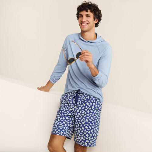 Badeshorts mit Hydroliner, 23 cm, Herren,  Blau, by Lands' End