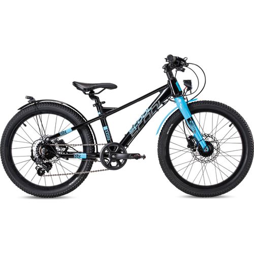 S'COOL XXlite EVO disc 20 Zoll 7-Gang Shimano - Black/Blue | Kinderfahrrad | Jugendfahrrad | 20 Zoll | 7 Gang