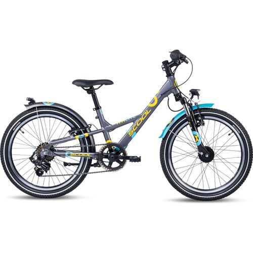 S'COOL XXlite 20 Zoll 7-Gang Shimano Dark Grey/Ocean | Kinderfahrrad | Jugendfahrrad | 20 Zoll