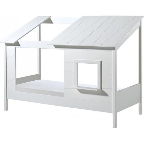 Baumhaus Bett Katalyn 214x105x159 Kinderbett MDF+Massivholz Weiß