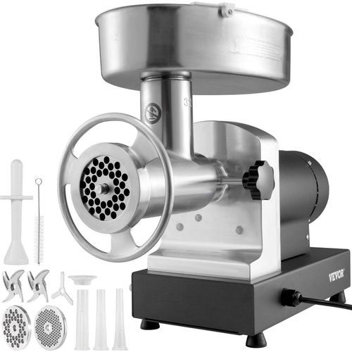 Fleischwolf Elektrisch Edelstahl 1100W 450kg/Std. Wurstfüller Hackfleisch Maschine