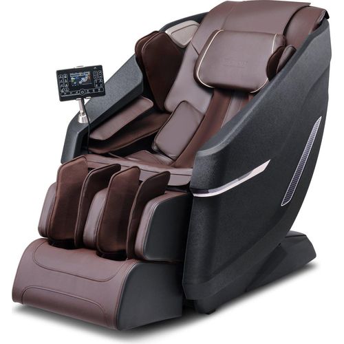 Massagesessel mit flexibler SL-Schiene, 3D-Ganzkörper-Shiatsu-Massagegerät, Schwerelosigkeit, 10 bis 18 Automatikmodi, Heizung, Bluetooth-Lautsprecher, Luftkissen und Touchscreen 160 kg
