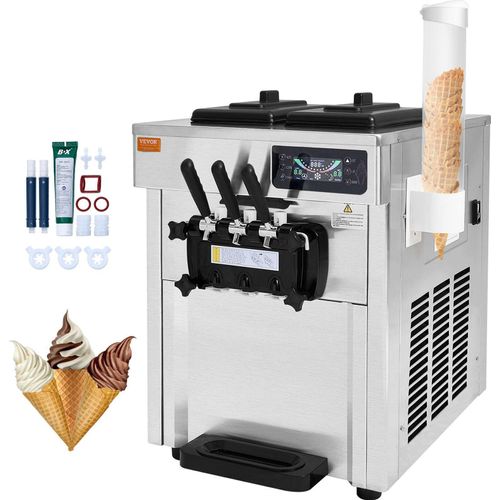 Eismaschine, italienische Eismaschine, 3 Geschmacksrichtungen, 18–28 l/h
