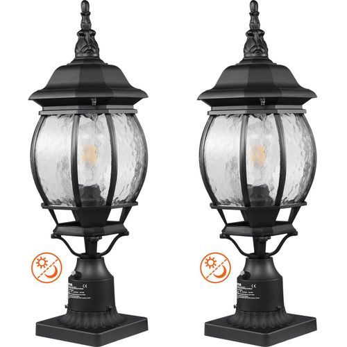 2x Außenleuchte Gartenleuchte Außenlampe Wegeleuchte E27 Standleuchte 53cm