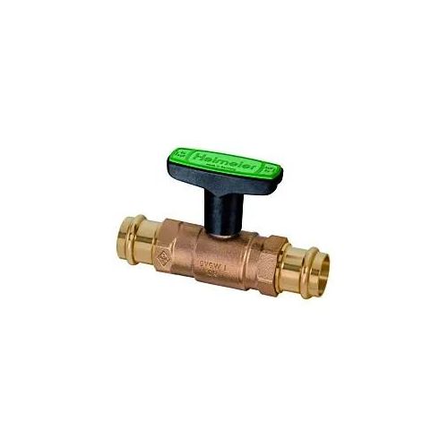 Heimeier Globo Trinkwasser-Kugelhahn 0672-22.000 22 x 22 mm, Viega Pressanschluss mit SC-Contur, Rotguss