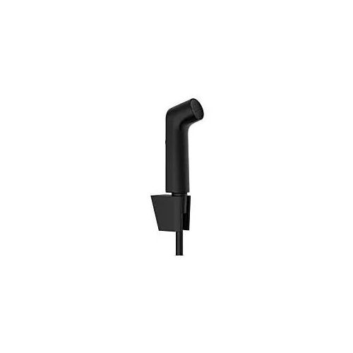 hansgrohe Bidette Duschkopf 29238670 1 Strahlart S wassersparend mit Porter S Duschkopfhalterung und Duschschlauch 125 cm, Mattschwarz