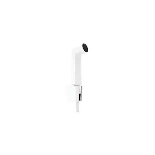 hansgrohe Bidette Duschkopf 29238700 1 Strahlart S wassersparend mit Porter S Duschkopfhalterung und Duschschlauch 125 cm, Mattweiß