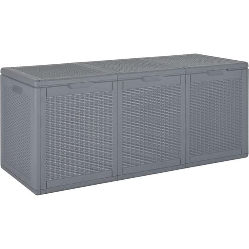 Gartenbox Grau PP Rattan 270 L