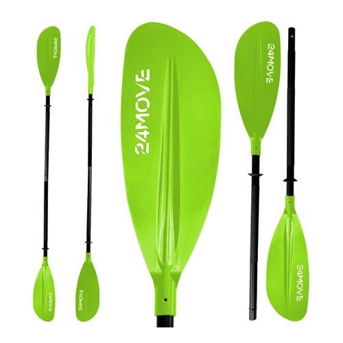 24MOVE® Doppelpaddel LAGO Aluminium Paddel, Stand-Up Paddling, Paddel für Kajak, 220 cm, verstellbar
