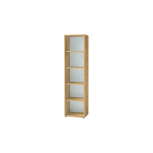Regal MONTERIA, 5 Ordnerhöhen, B 500 x T 370 x H 1960 mm, Navarra Eiche/weiß