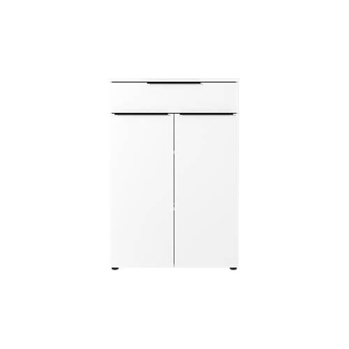 Kombischrank Porto, 1 Schublade, 2 Türen und 2 Einlegeböden, 2 OH, B 810 x T 400 x H 1200 mm, weiß