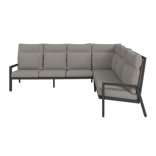 Amatio Loungegarnitur , Anthrazit, Grau , Metall, Textil , 3-teilig , Füllung: Schaumstoff,Polyester , 267x207 cm , Loungemöbel, Loungemöbel-Sets