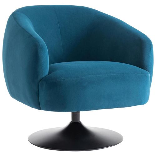 Carryhome Sessel , Petrol , Textil , 78x76x83 cm , Sitzfläche 360° drehbar , Wohnzimmer, Sessel, Polstersessel